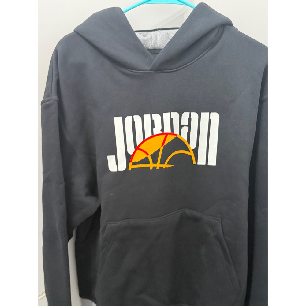Nike Air Jordan Sport DNA HBR Fleece Pullover Hoodie Black Mens Large NWT DC9639 - Picture 5 of 5